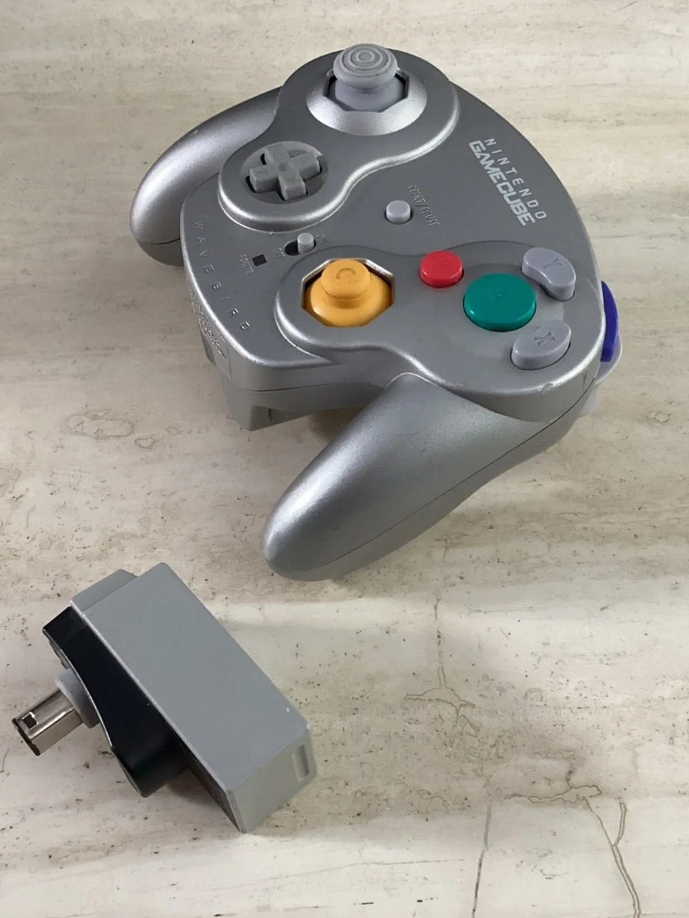 Nintendo GameCube WaveBird Wireless Controller With Dongle Receiver Silver